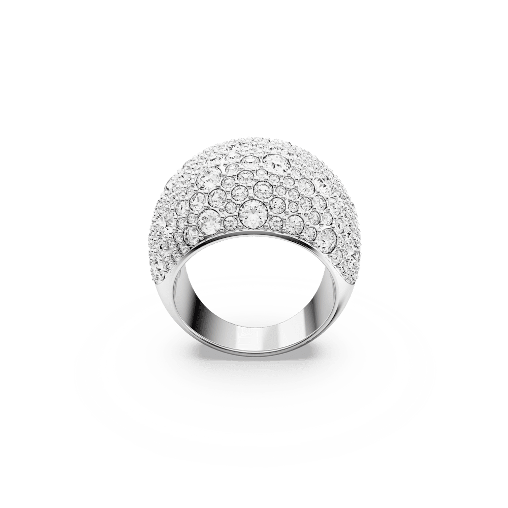 Anello cocktail Swarovski Sublima Luna Bianco Placcato rodio - Misura 58