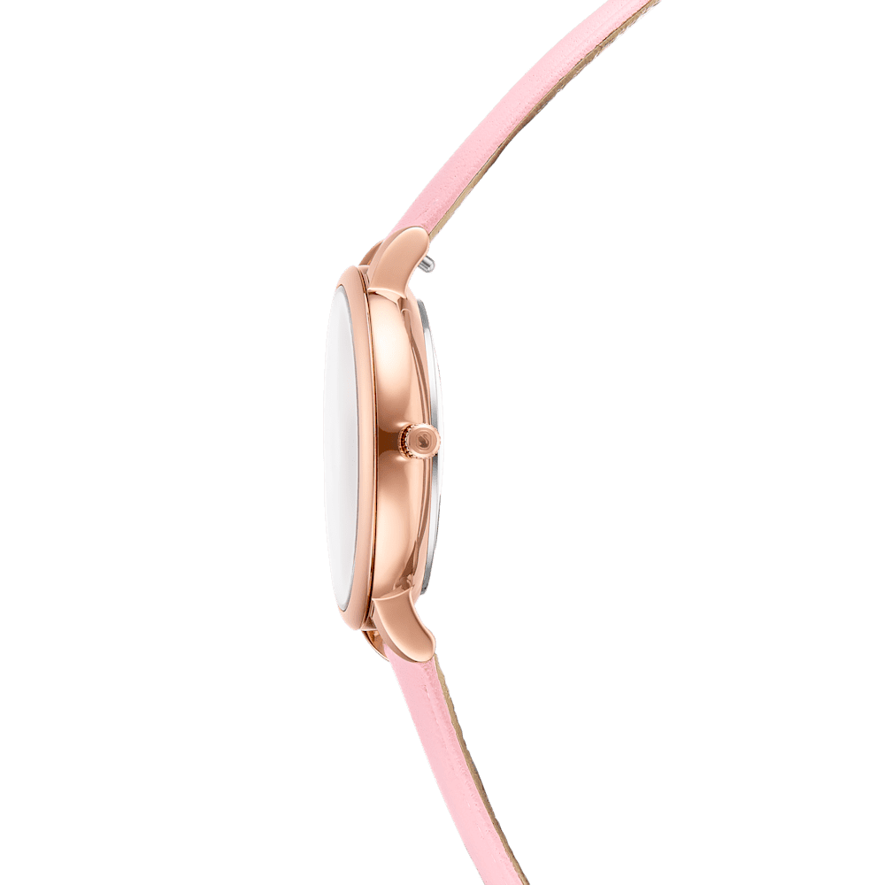 Orologio Swarovski Teddy Cinturino in pelle Rosa Finitura Pvd Oro Rosa