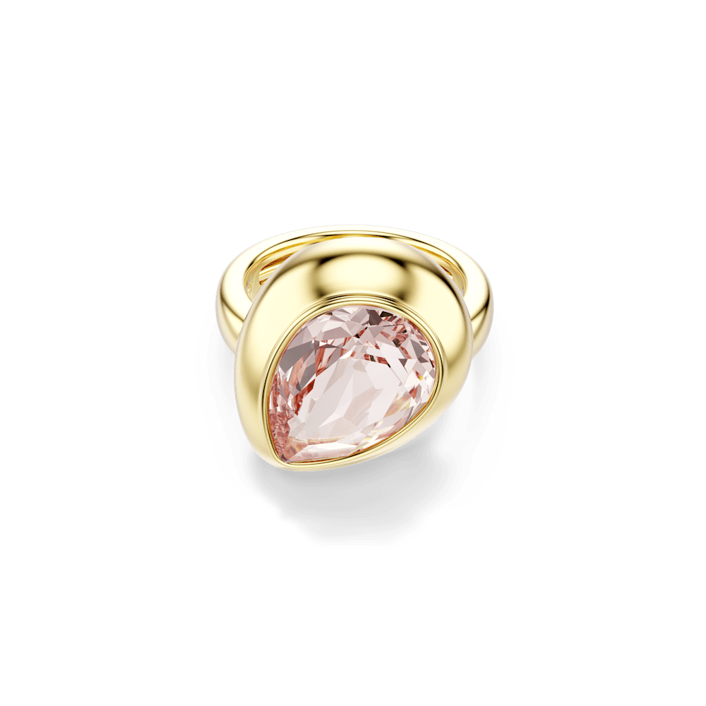 Set 3 Anelli Swarovski Gema Multicolore,Finitura oro 18 Kt - Misura 50-55