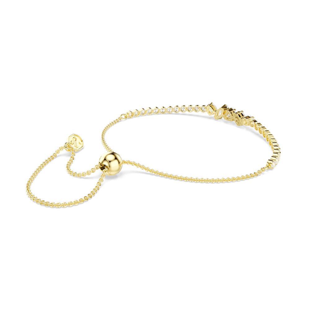 Bracciale Swarovski Mesmera Taglio misto Bianco Finitura oro 18 Kt