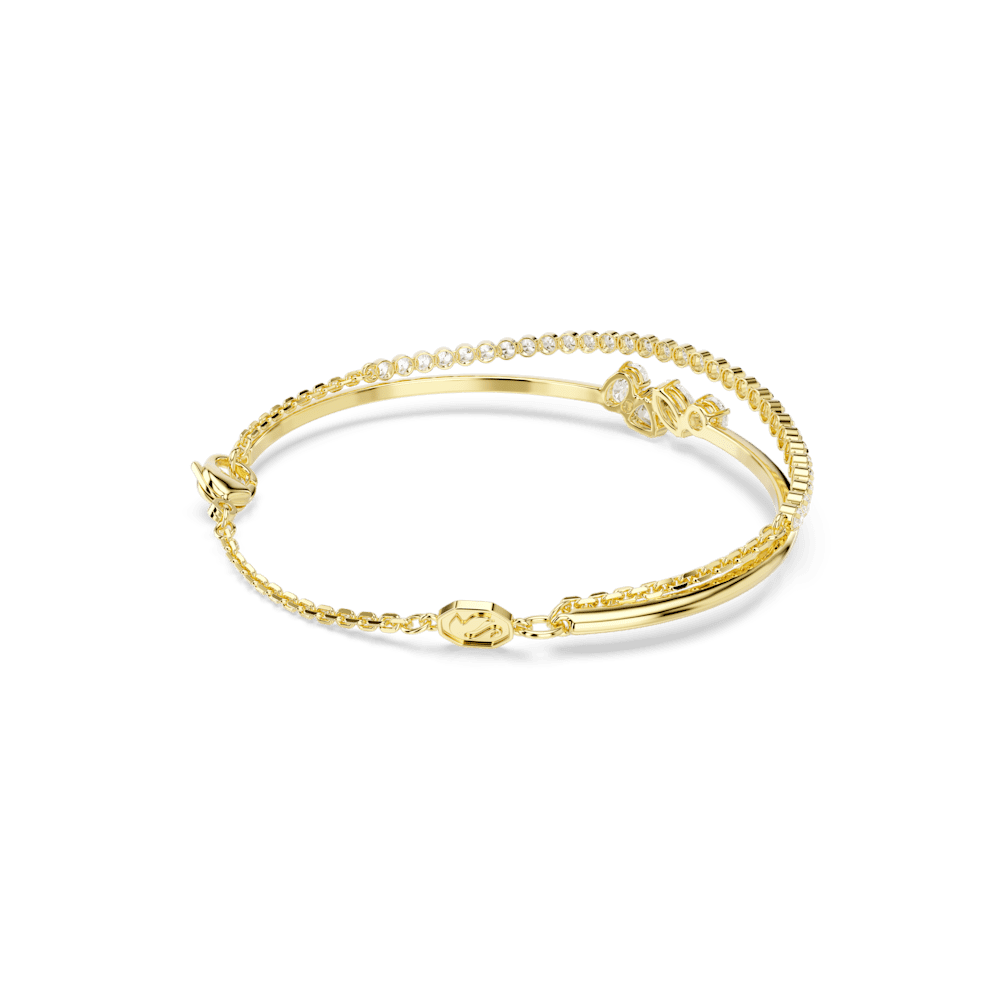 Bracciale Swarovski Mesmera Taglio misto Bianco Finitura oro 18 Kt