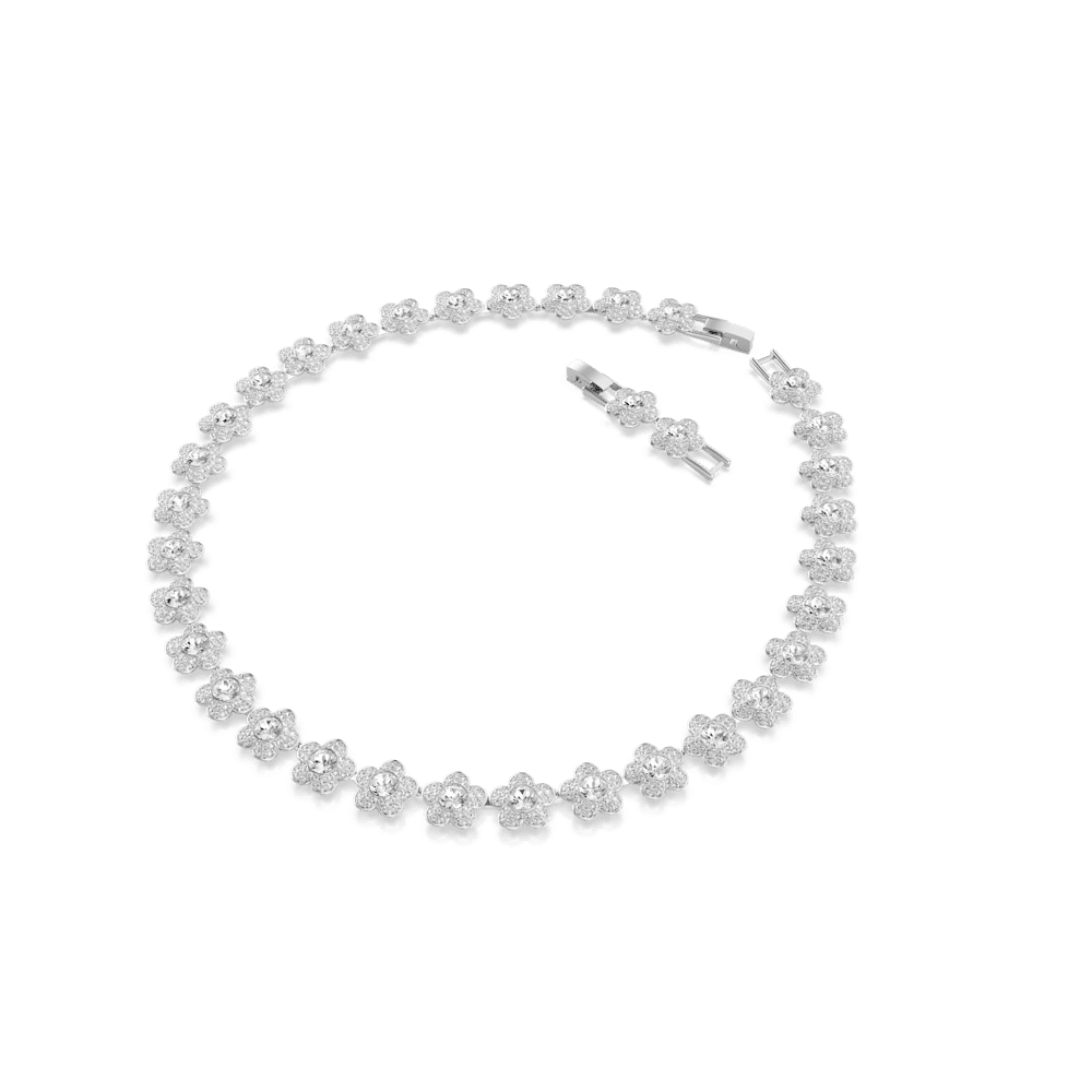 Collana Ariana Grande x Swarovski Taglio Round Fiore Placcato rodio
