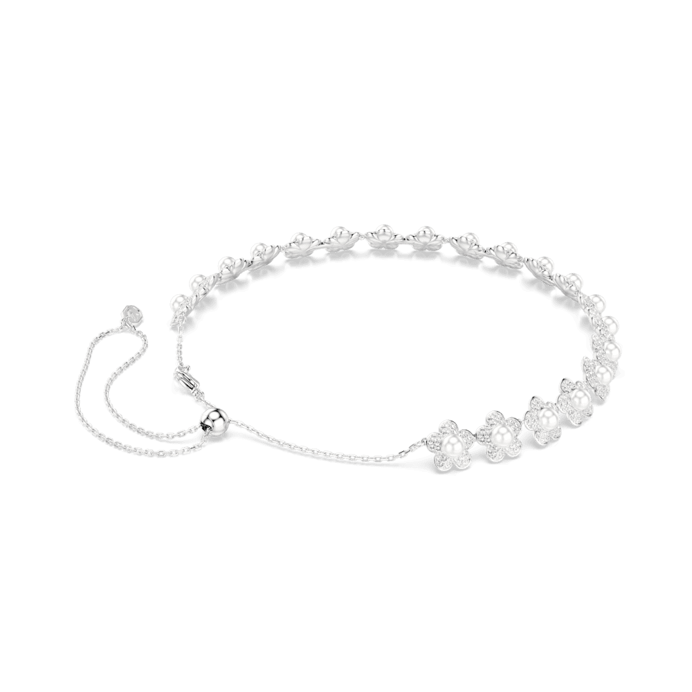 Girocollo Ariana Grande x Swarovski Crystal Pearl Taglio Round Bianco Placcato rodio