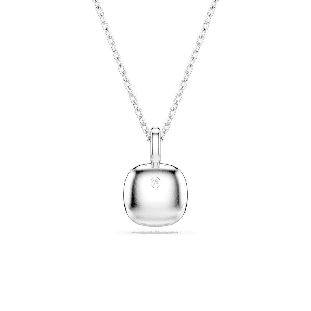 Collana con Pendente Swarovski Una Angelic Taglio Cushion Bianco Placcato Rodio