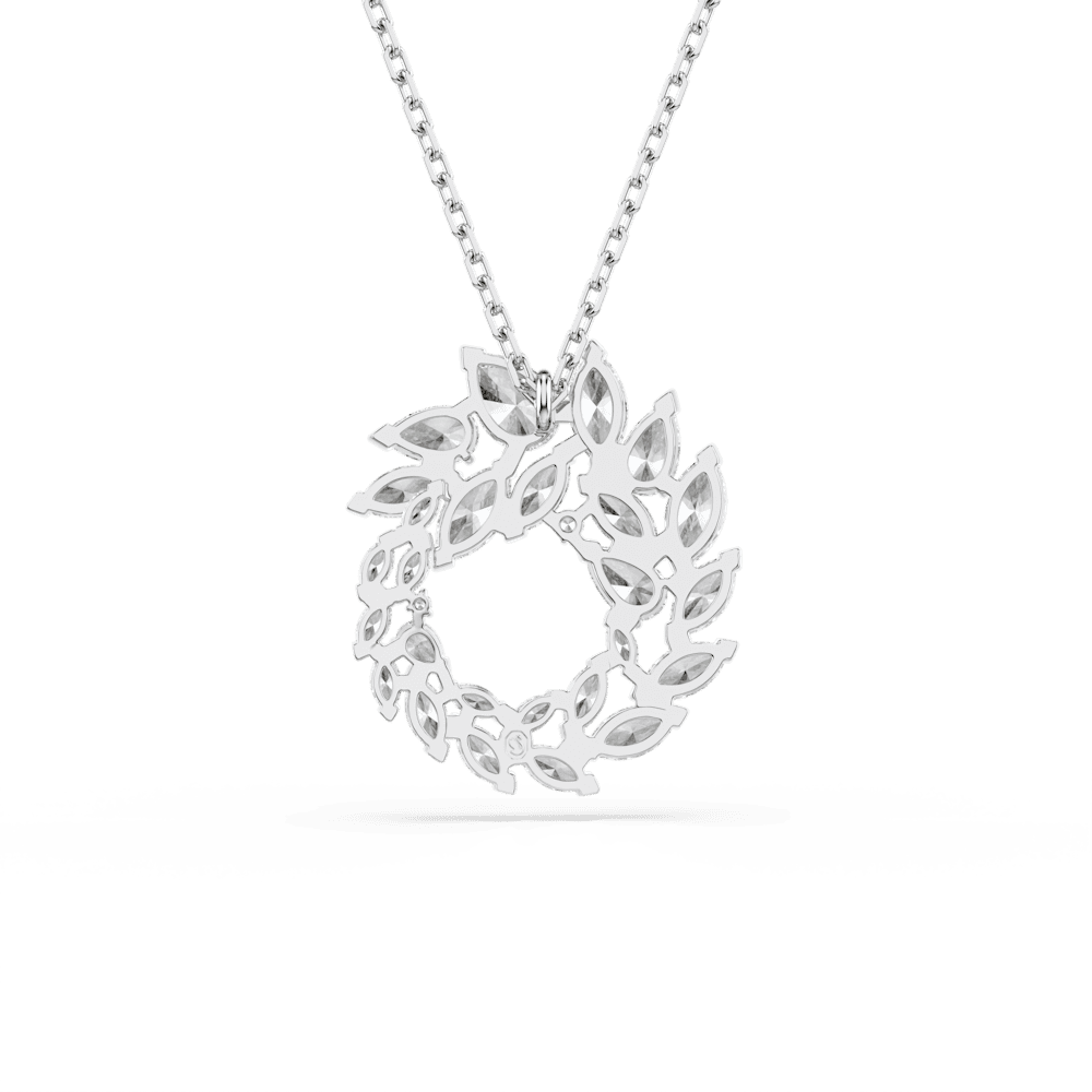 Collana Swarovski Pendente Mesmera Taglio misto, Bianca, Placcato rodio