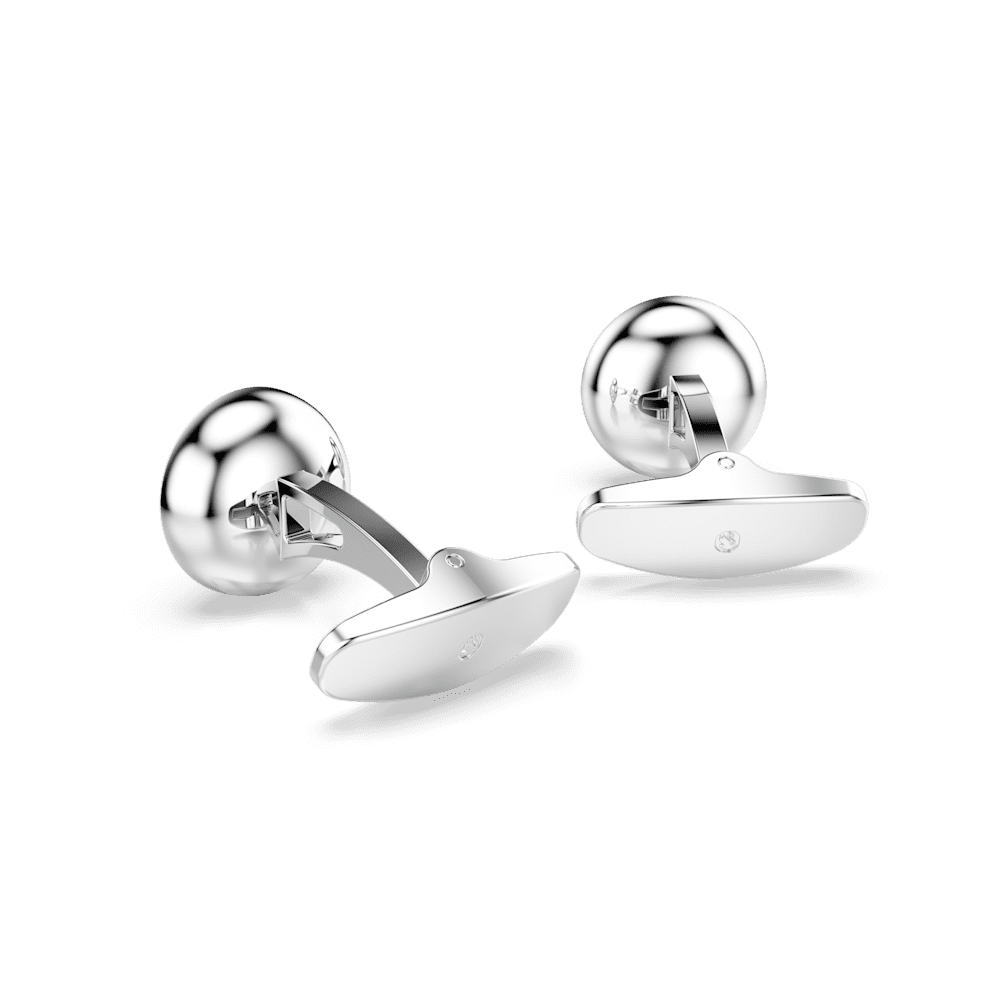 Gemelli Swarovski Una Angelic, Taglio Round, Bianchi, Placcato rodio