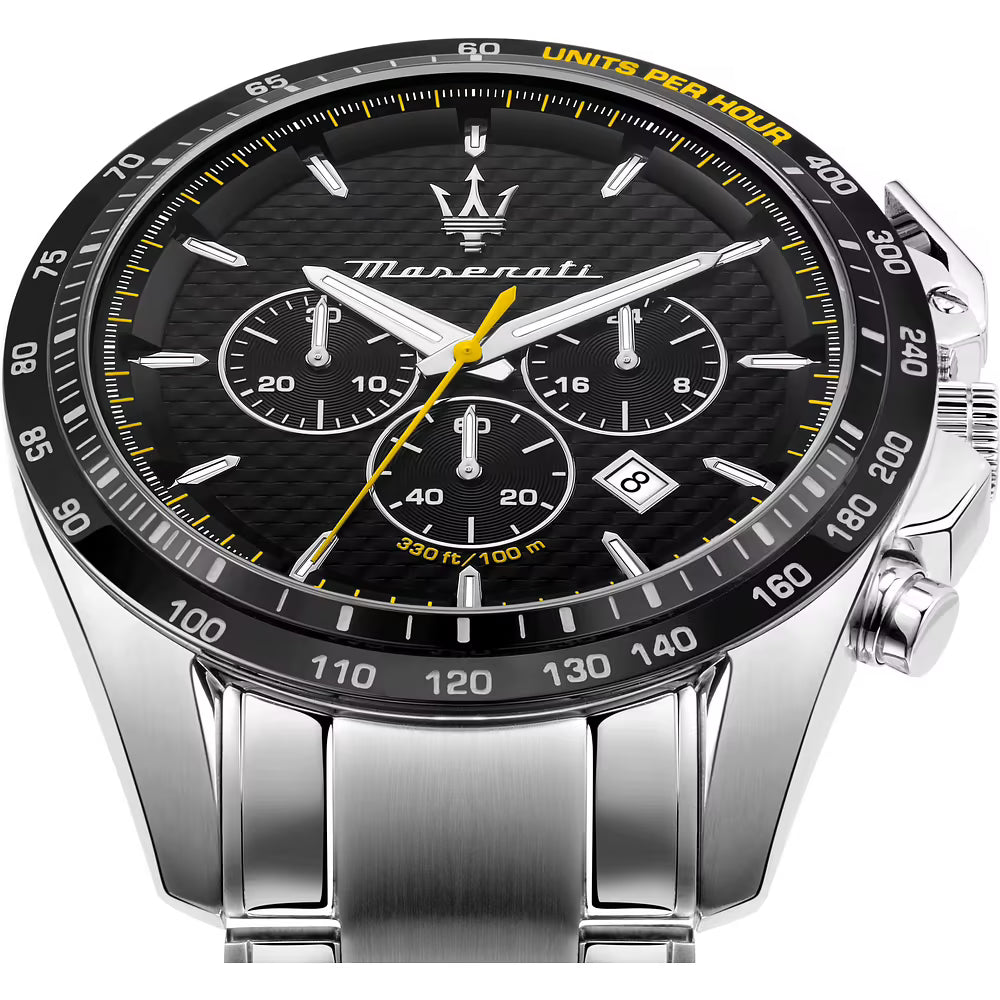 Orologio Maserati Traguardo Chrono 45 Mm Acciaio Braccialato