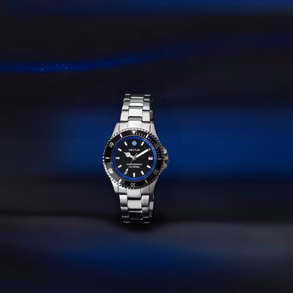 Orologio Sector 230 Inter Lady 35 Mm Acciaio Braccialato Nero/Blu