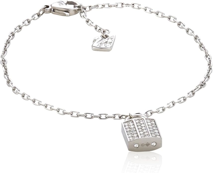 Parures Swarovski Set Case Collana e Bracciale, Bianco, Placcato rodio