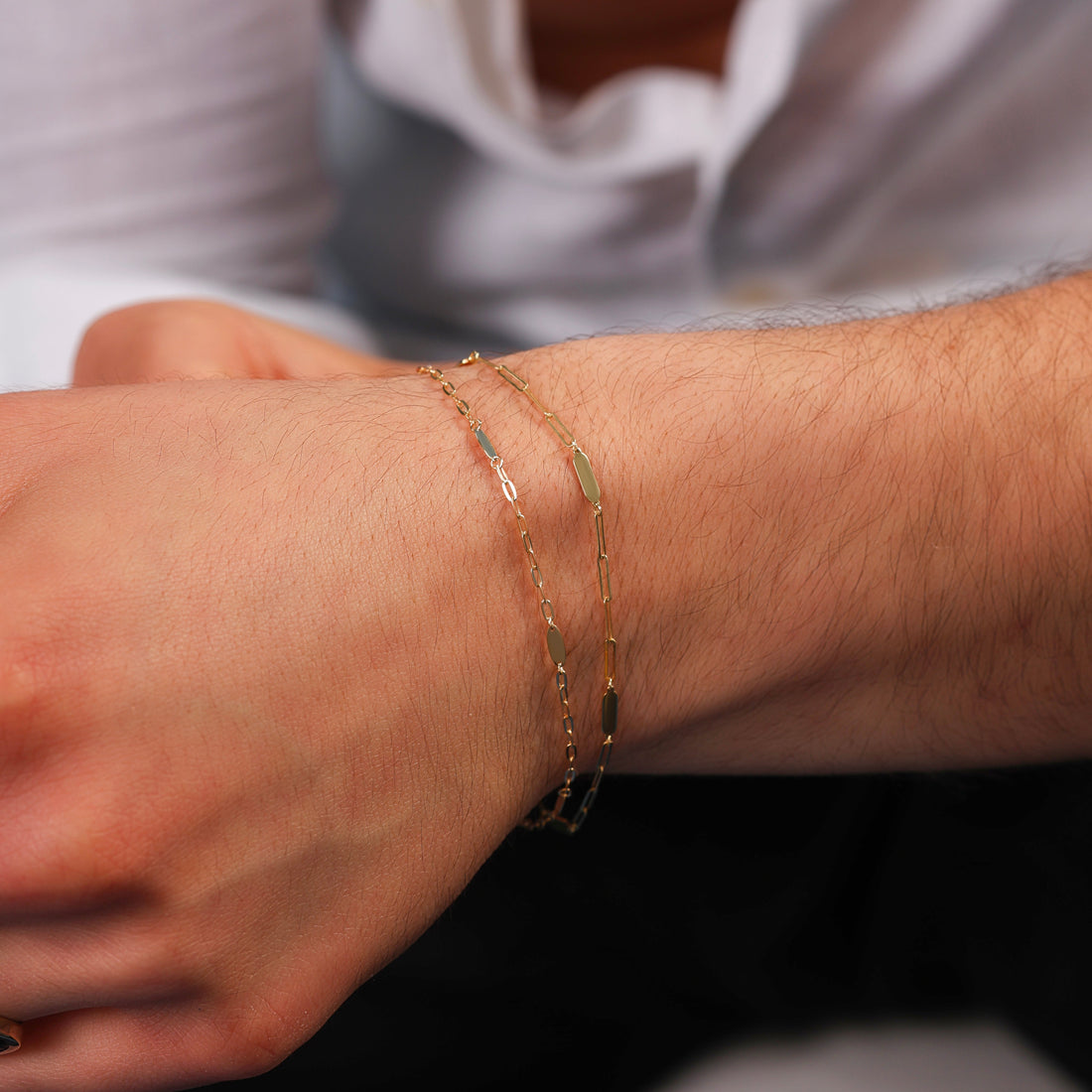 Bracciale Uomo Dana Urban Oval Oro Giallo 9 Kt.con Ovali Lucidi