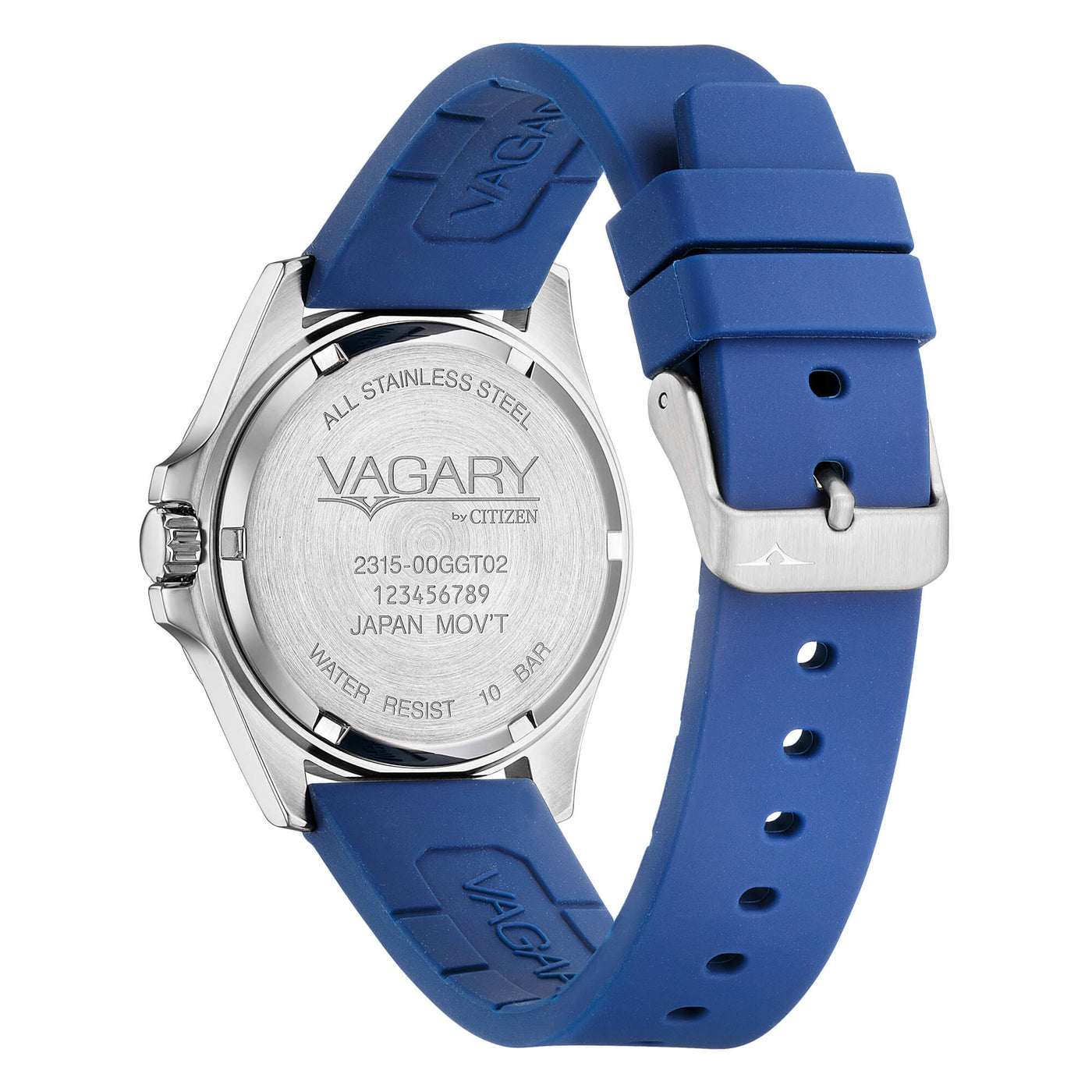 Orologio Vagary Aqua39 39 mm Acciaio Cinturino in Gomma Blu