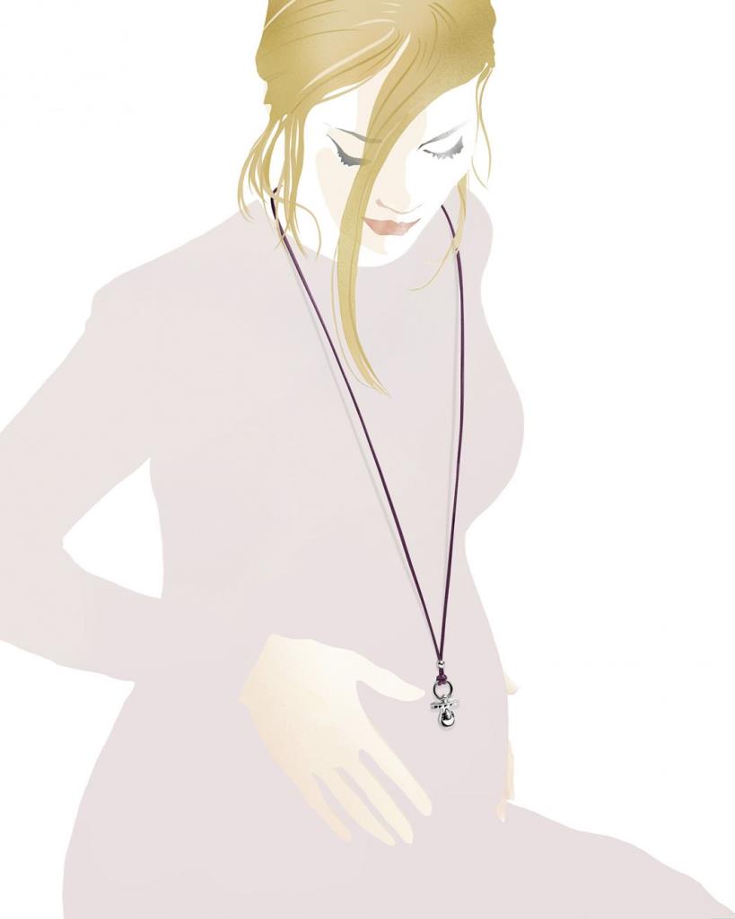 Collana Lebebé Suonamore Argento Ciondolo Ciuccio Smalto Turchese