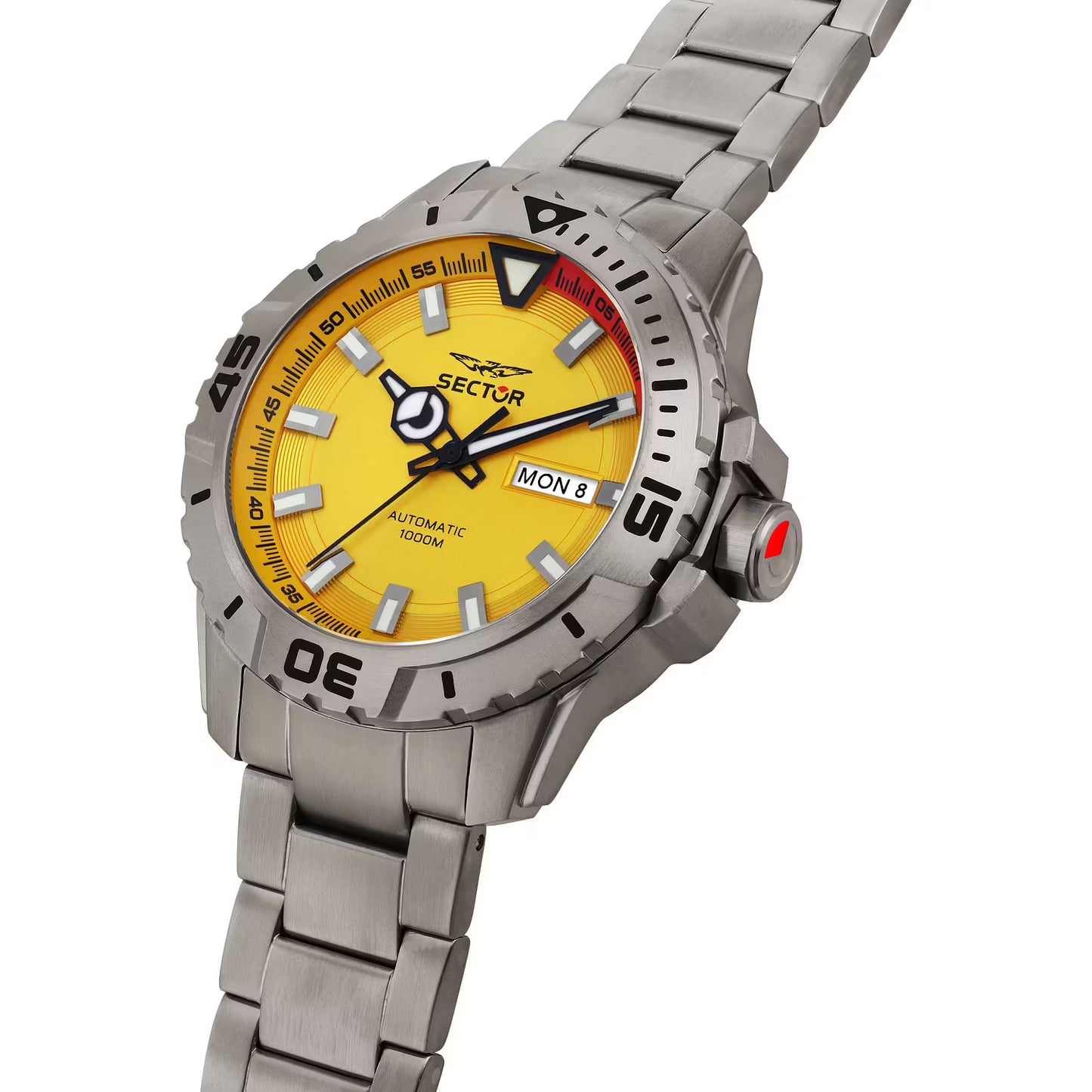 Orologio Sector Legend Auto 43 mm Acciaio Braccialato Giallo