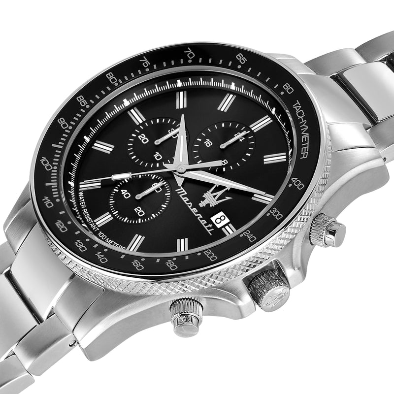 Orologio Maserati Sfida Chrono 44 Mm Acciaio Braccialato
