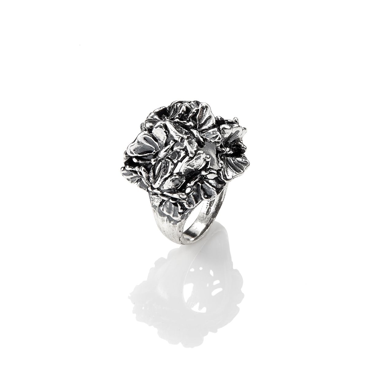 Anello Fascia Giovanni Raspini Floral Farfalle Boule - Misura 14