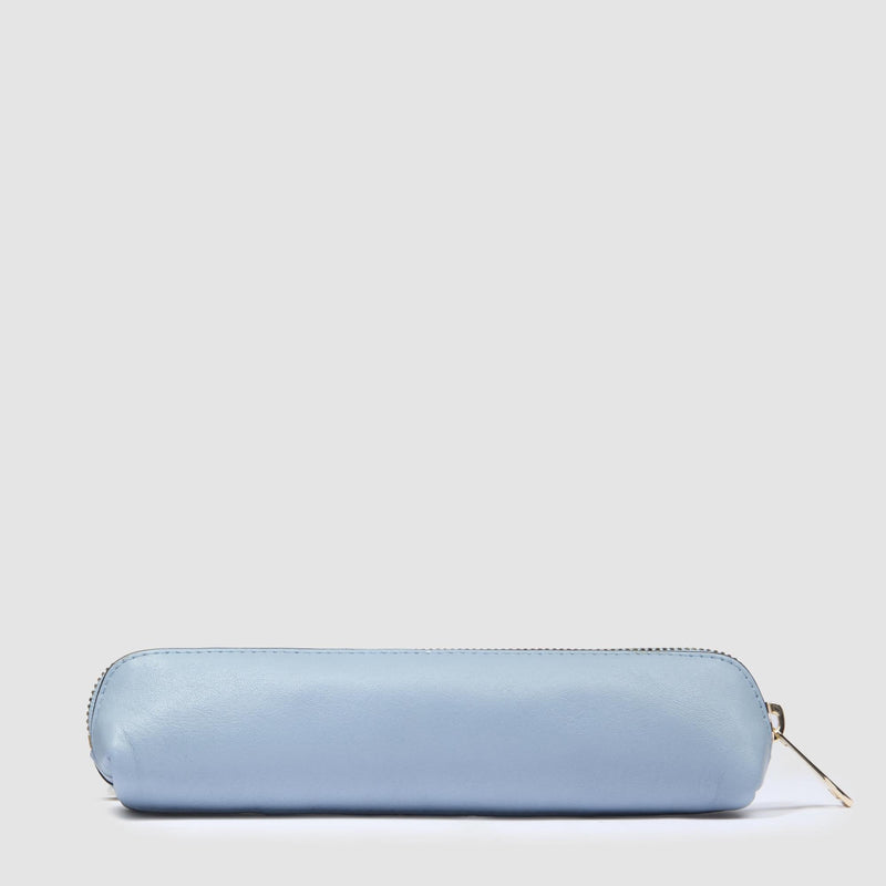 Portapenne Piquadro Astuccio Donna Pelle Azzurra