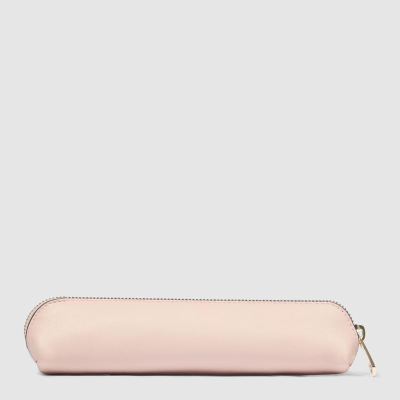 Portapenne Piquadro Astuccio Donna Pelle Rosa Bianca