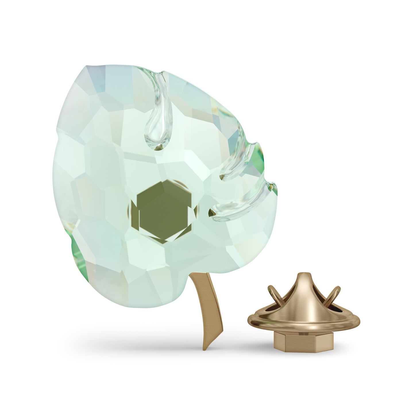 Magnete e Spilla Swarovski Jungle Beats Foglia Verde