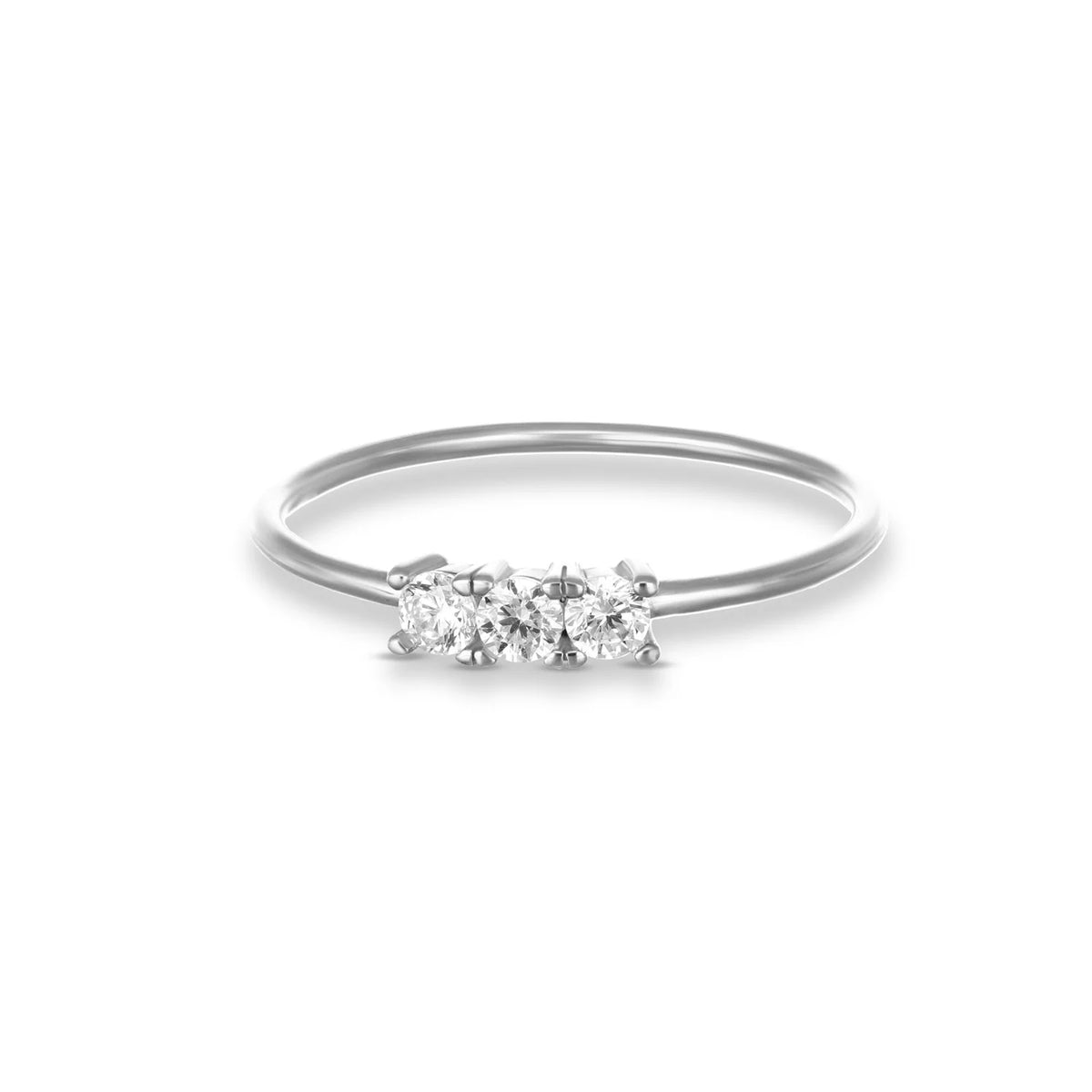 Anello Dana Endless Love Oro Bianco 9 K Trilogy Con Zirconi - Misura 14