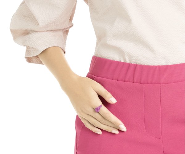 Anello Swarovski Dextera Signet Rosa - Misura 58