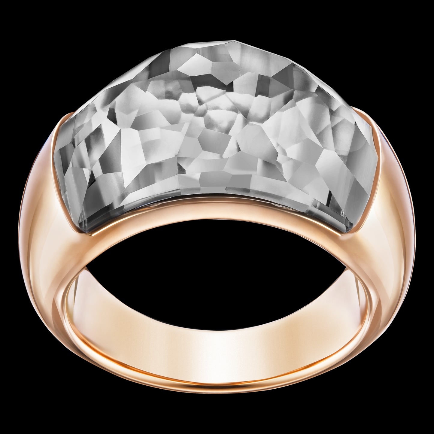 Anello Swarovski Dome, Placcato Oro Rosa - Misura 55