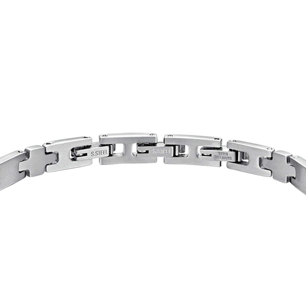 Bracciale Uomo Luca Barra In Acciaio A Piastrine