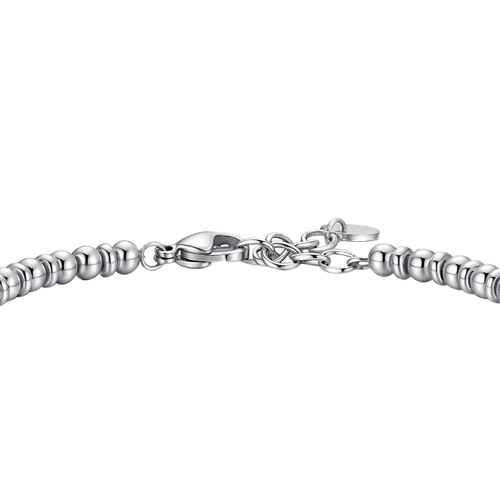 Bracciale Uomo Luca Barra Acciaio Elementi Effetto Vintage