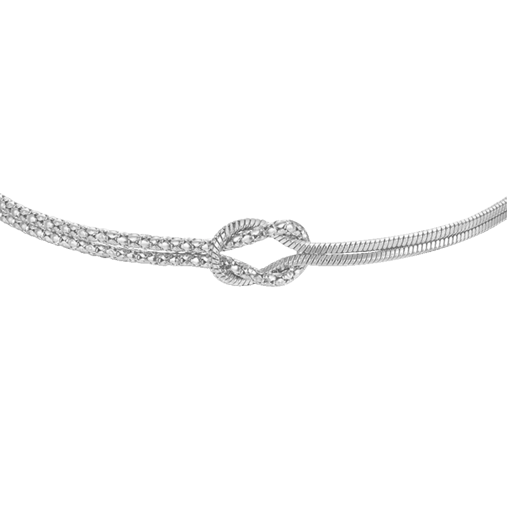 Bracciale Uomo Luca Barra Legami Acciaio Nodo Metà Coda Di Topo