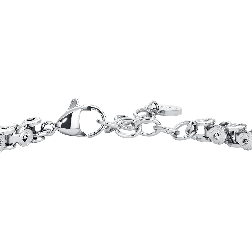 Bracciale Uomo Luca Barra Acciaio Catena Bici