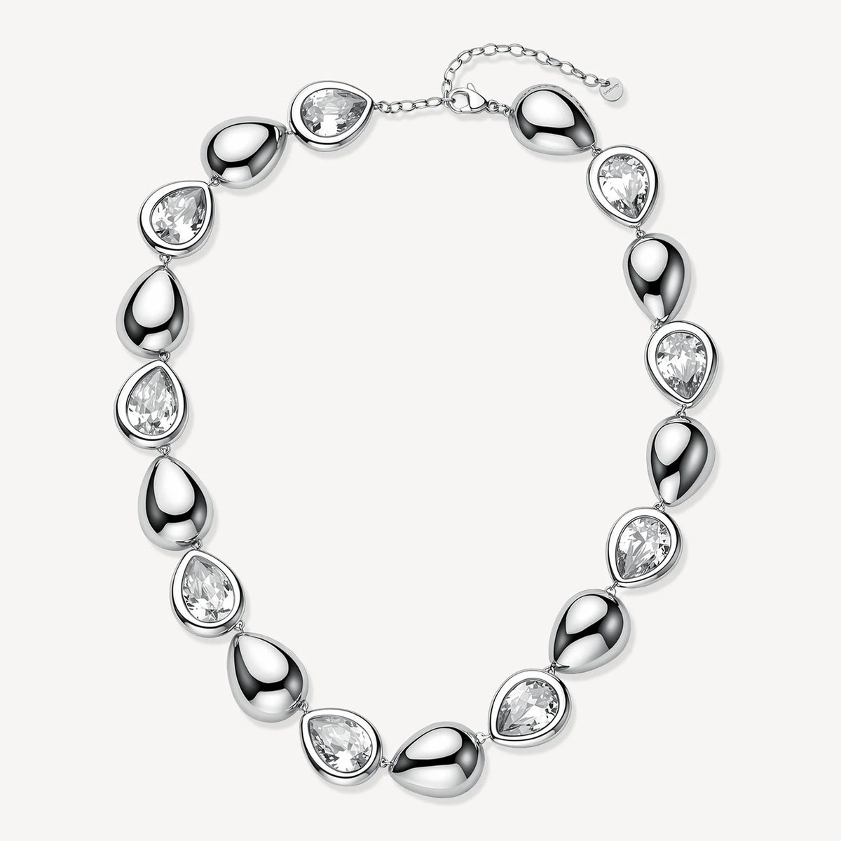 Collana Brosway Glow Girocollo In Acciaio Con Elementi A Goccia E Cubic Zirconia Alternati