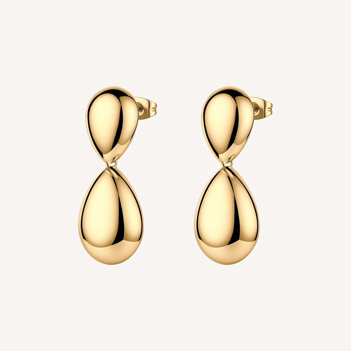 Orecchini Pendenti Brosway Glow Acciaio Pvd Oro Con 2 Elementi A Goccia