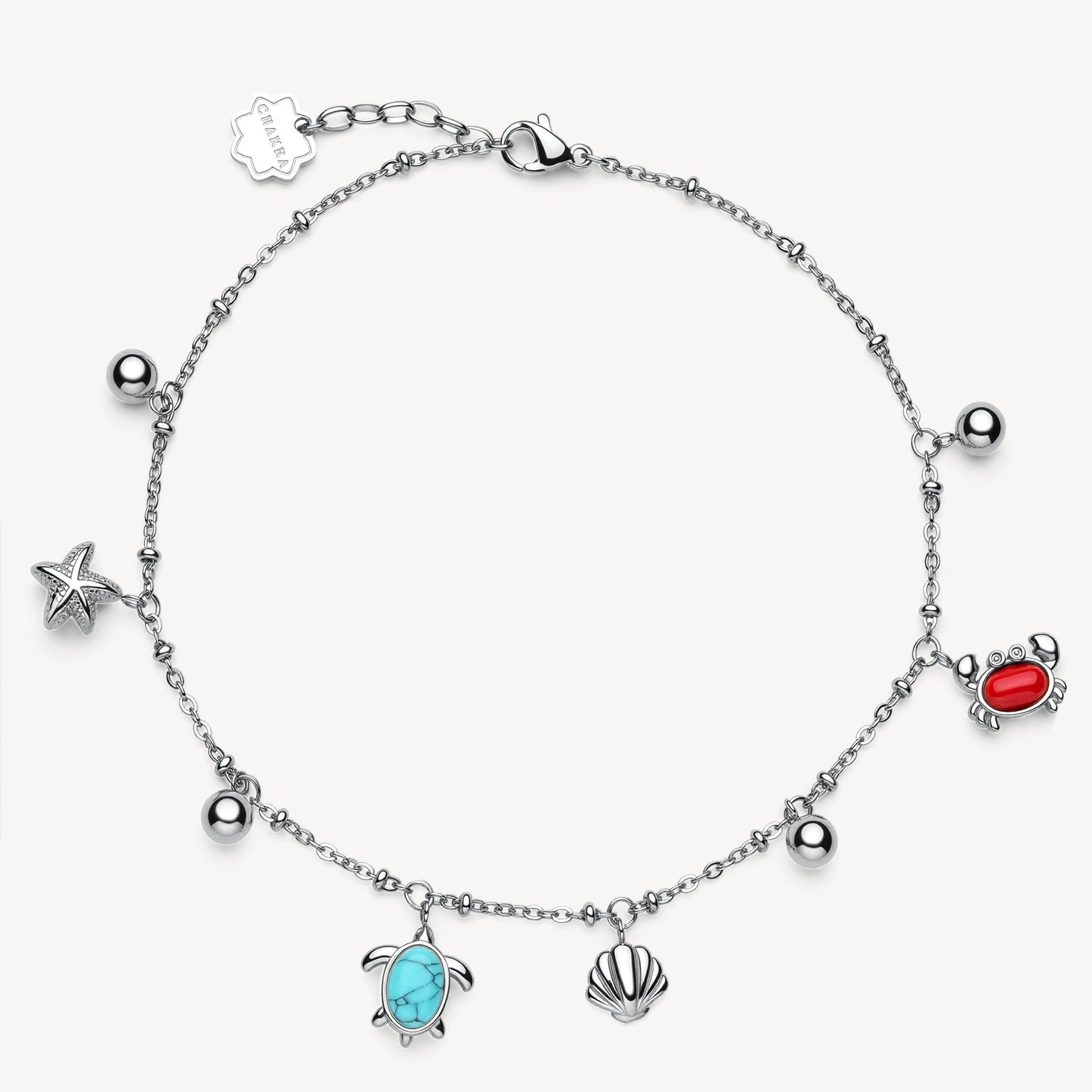 Cavigliera Brosway Chakra Acciaio con Pendenti Estate