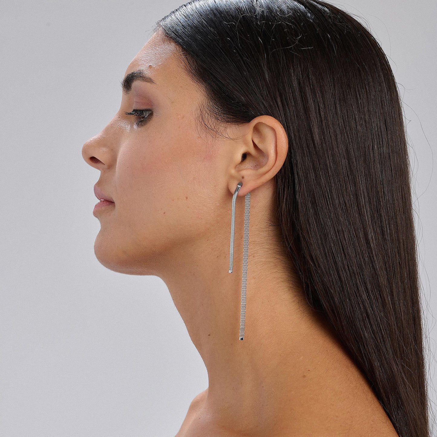 Orecchini Pendenti Brosway Essential Acciaio Maglia Snake + Milanese