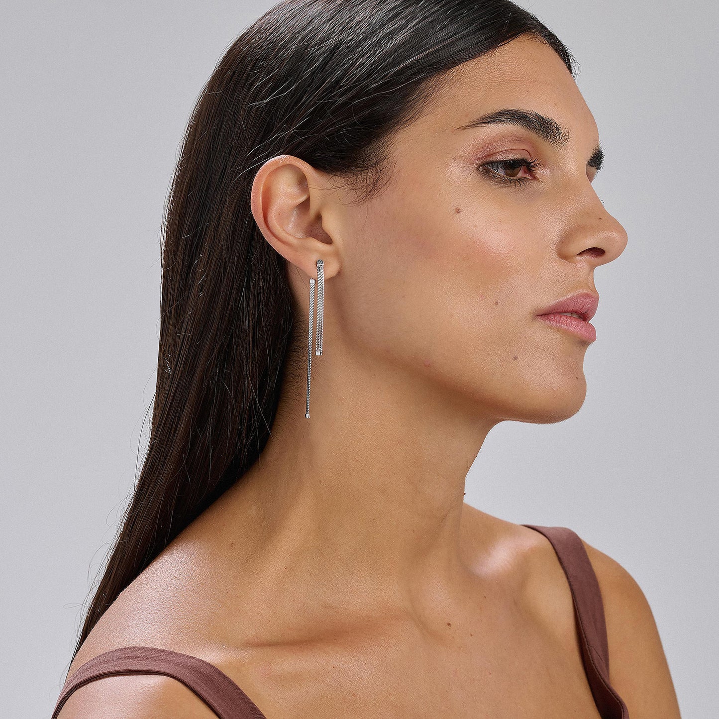 Orecchini Pendenti Brosway Essential Acciaio Maglia Snake