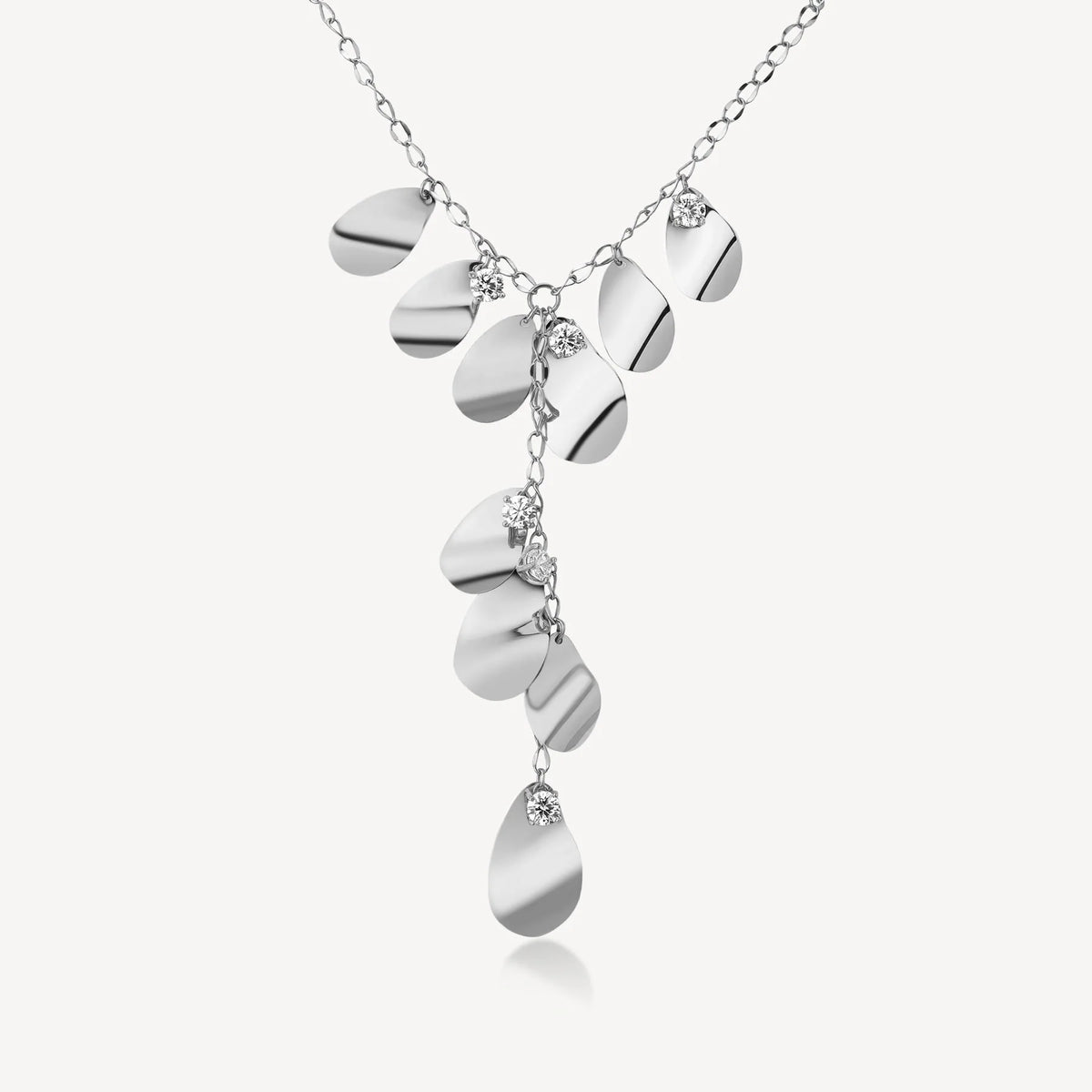 Collana Girocollo a Y Brosway Bloom Acciaio Maglia Grumetta Con Pendenti E Cristalli