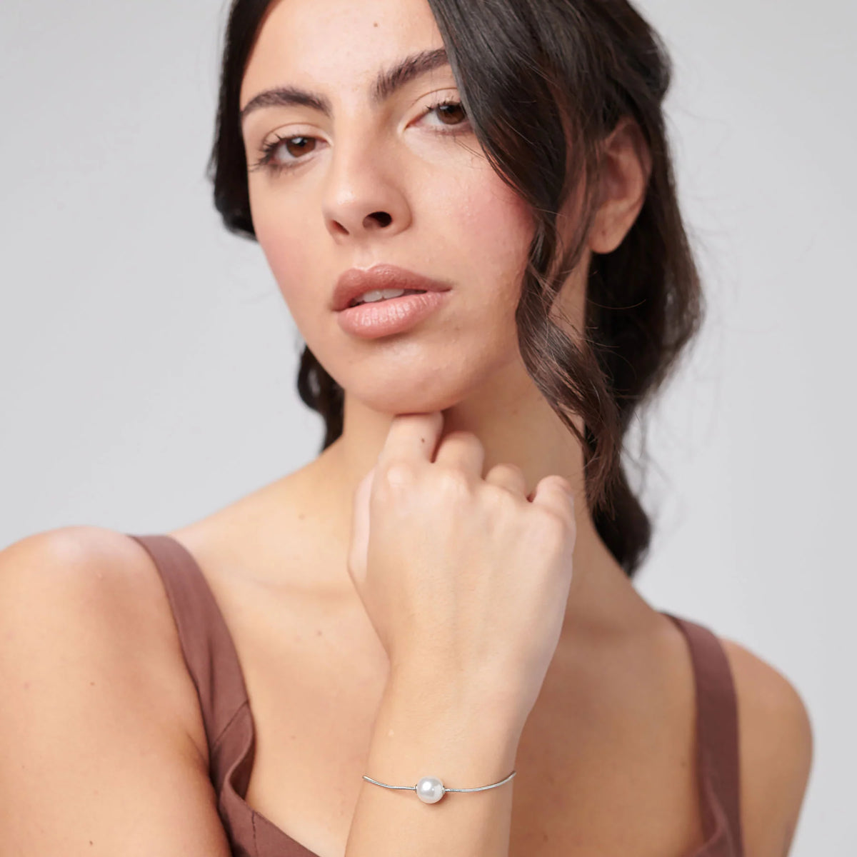 Bracciale Brosway Perfect Coda Di Topo Acciaio Con Perla