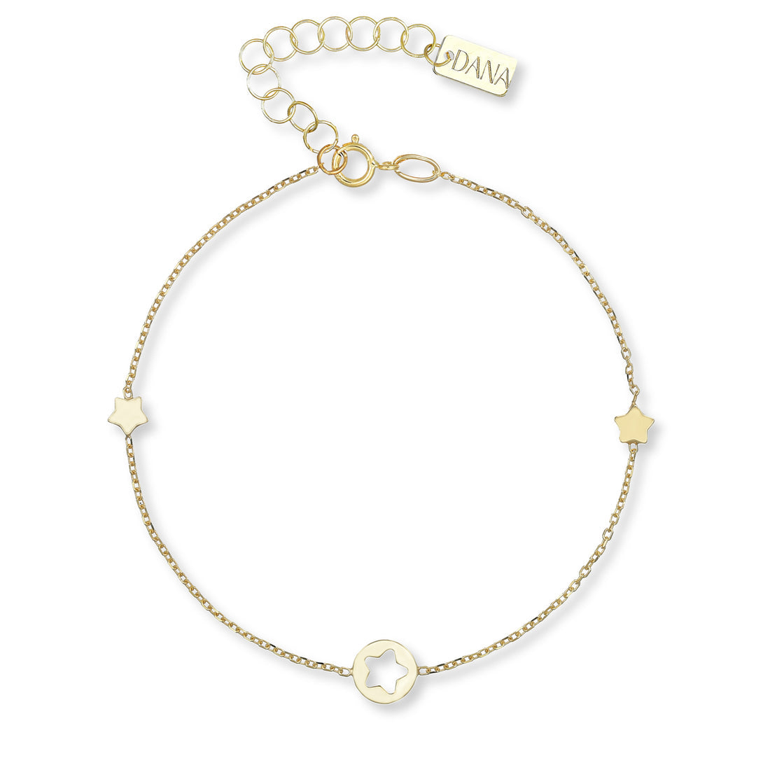 Bracciale Dana Minù Oro Giallo 9 Kt Stelle
