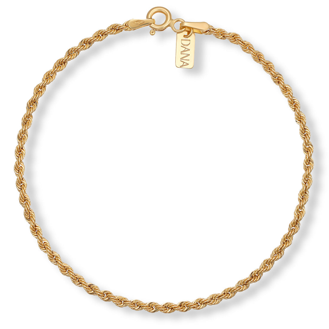 Bracciale Unisex Dana Gli Intramontabili Oro Giallo 9 Kt Corda Laser