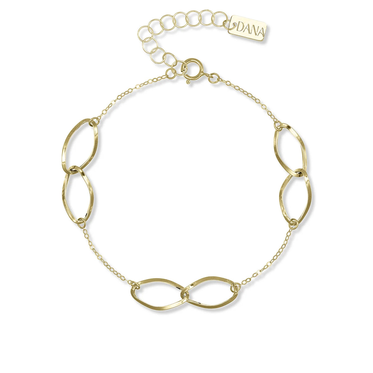 Bracciale Dana Everyday Oro Giallo 9 Kt con 3 Coppie Di Maglie Ovali