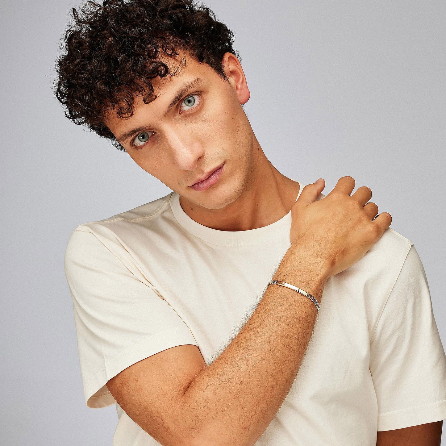 Bracciale Uomo Brosway Riptide Pvd Oro Catena Grumetta Con Piastrina Centrale