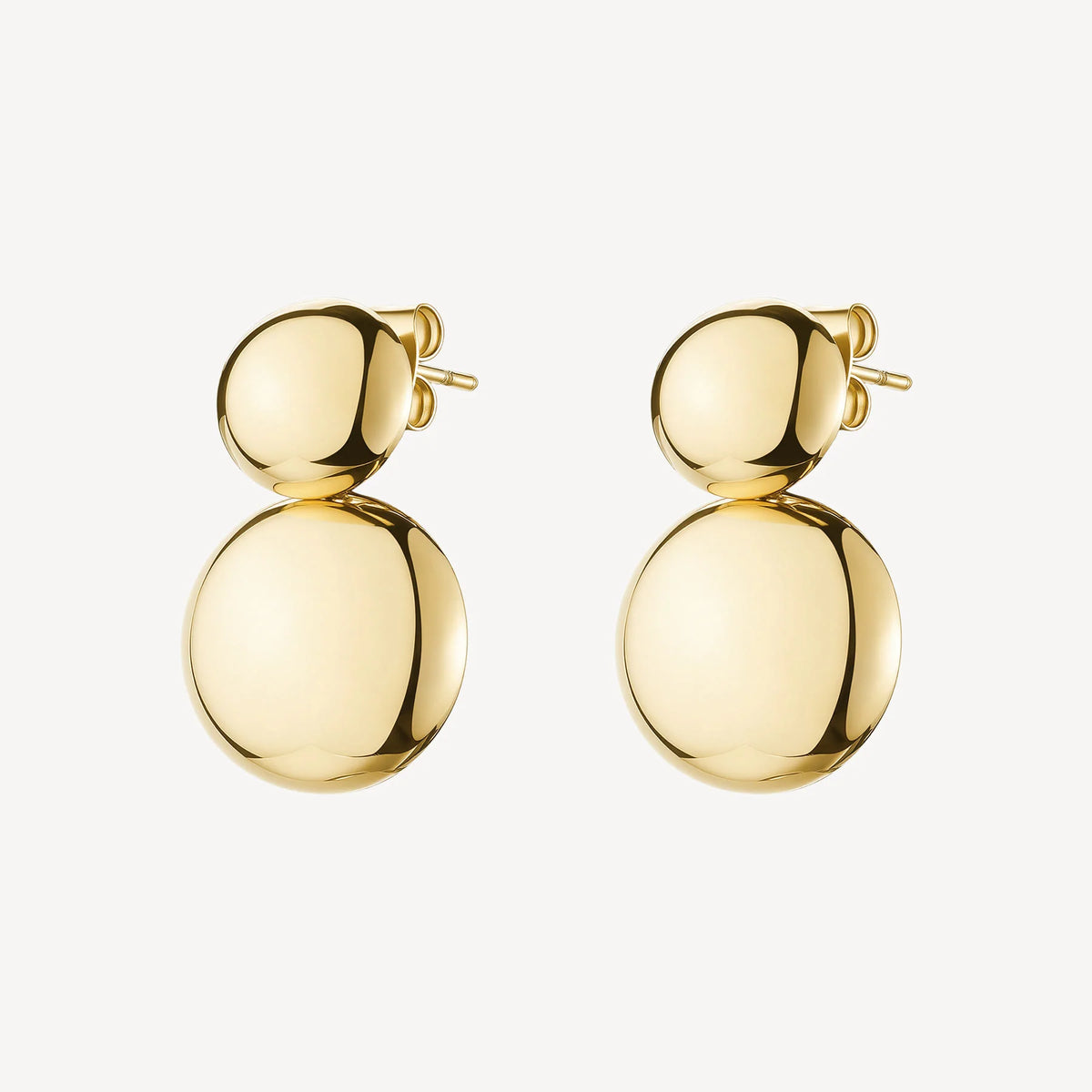 Orecchini Pendenti Brosway Muse Acciaio Pvd Oro Con Dischi Convessi