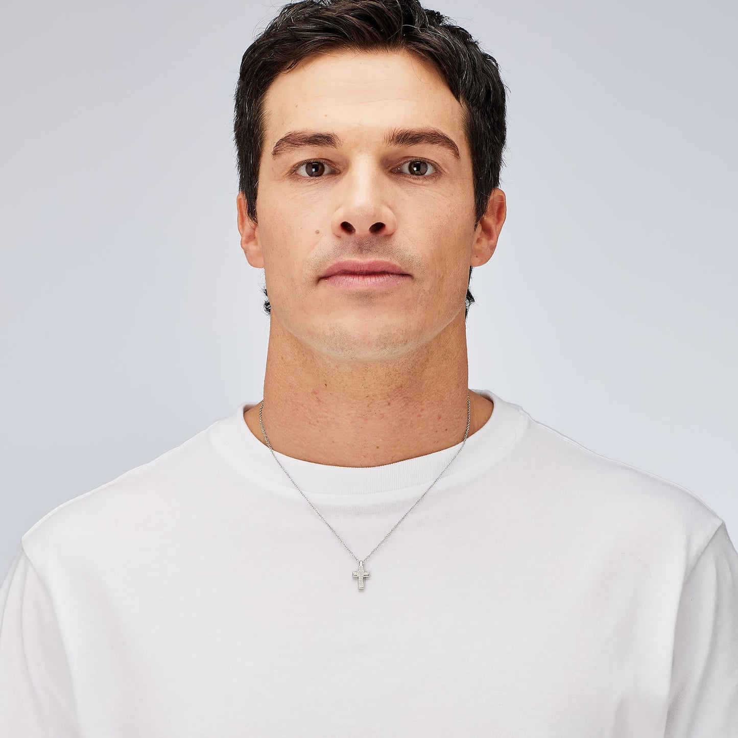 Collana Uomo Brosway Bullet Acciaio Pendente Croce Puntinata