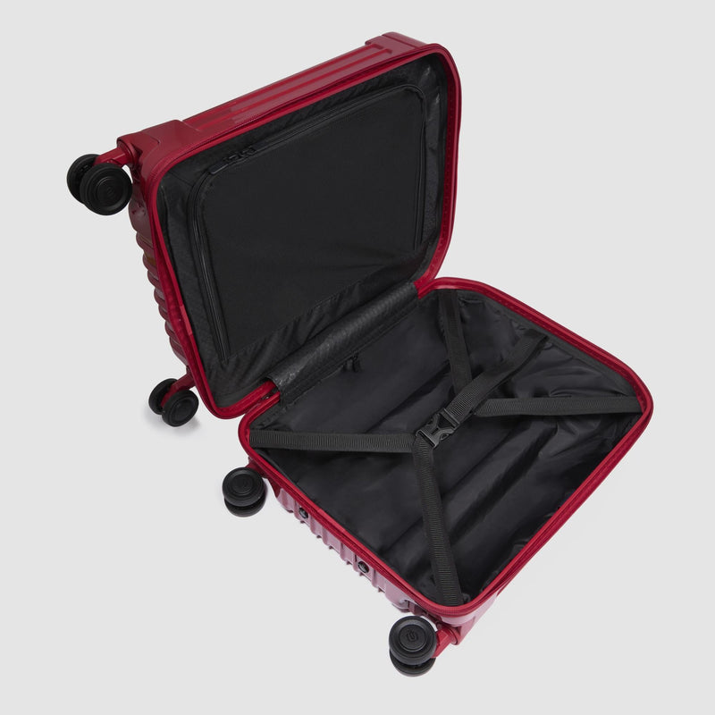 Trolley Piquadro Rigido Cabina 4 Ruote Policarbonato Rosso