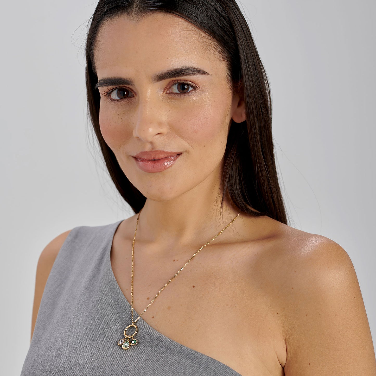 Collana Brosway Symphonia Pvd Oro con Pendente 3 Charms Cristalli