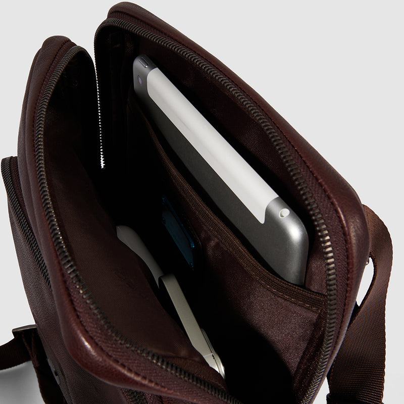 Borselli Piquadro Borsello Grande Porta Ipad In Pelle Nera