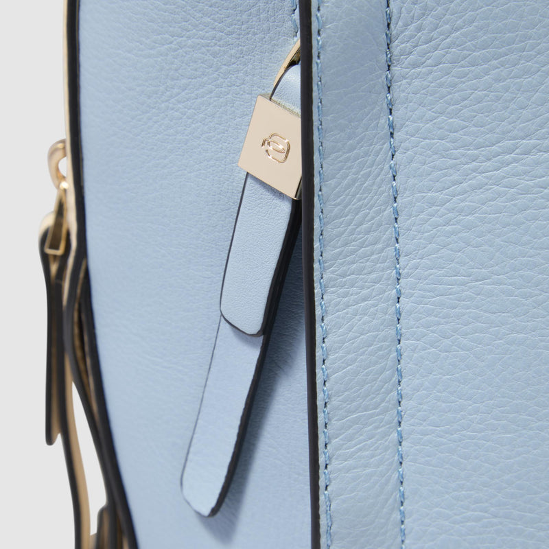 Zaini Piquadro Zaino Donna Porta Pc Ipad Pelle Azzurra