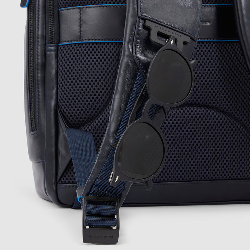 Zaini Piquadro Zaino Rettangolare Porta Pc Ipad Pelle Mogano