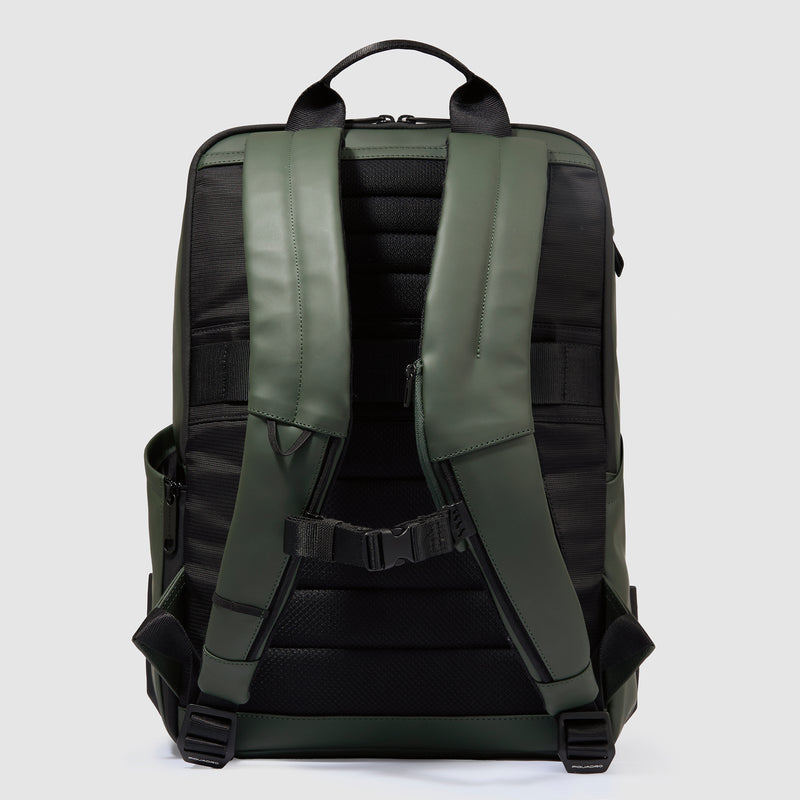 Zaini Piquadro Zaino Uomo Grande Porta Pc Ipad Tessuto Carbon Neutral Verde