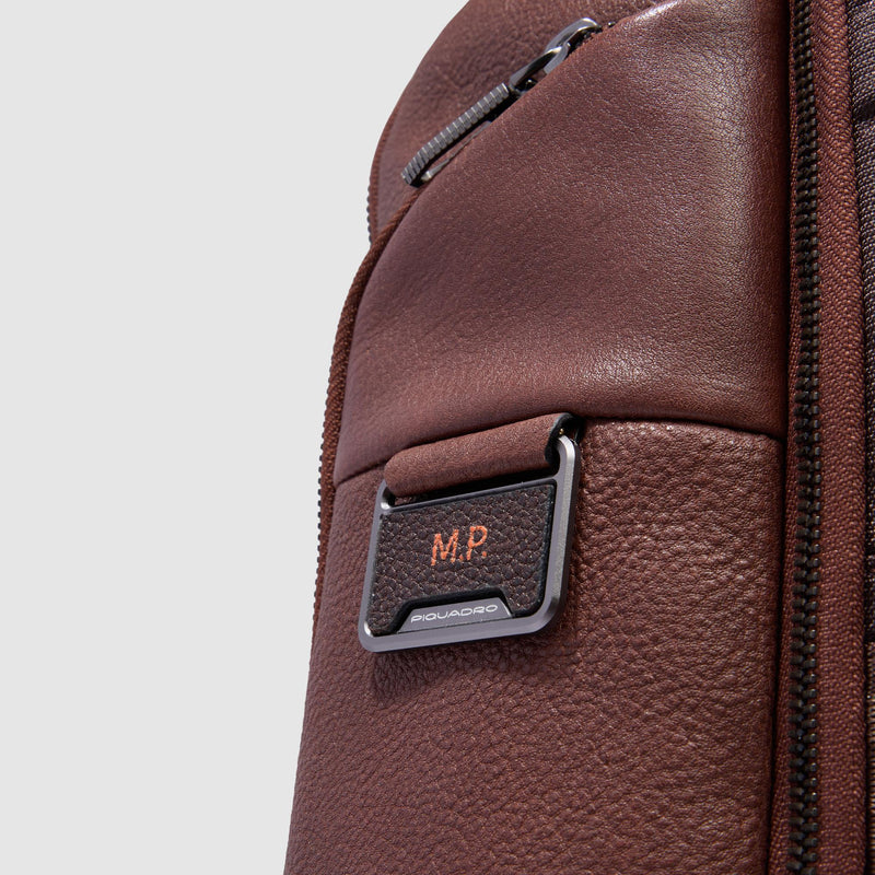 Zaini Piquadro Zaino Uomo Porta Pc Ipad Doppio Scompart Pelle Marrone