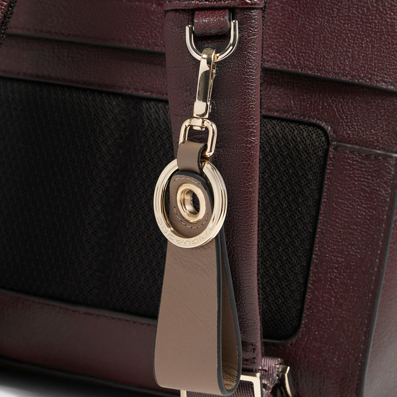Zaino Piquadro Donna Porta Ipad Doppia Tasca Frontale Pelle Borgogna